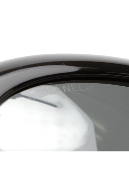 Chanel CC Logo Ribbon Motif Sunglasses Eyewear Black Acetate main image 4